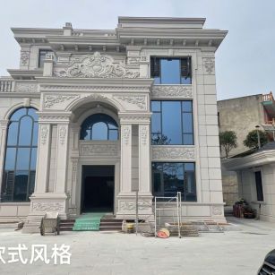 镇江 白麻花岗岩别墅外墙干挂