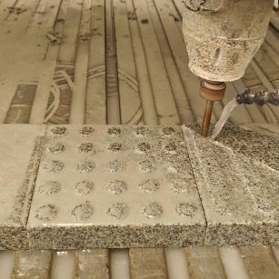 镇江 芝麻白花岗岩石材盲人石、盲道石、盲点石