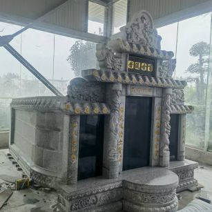 镇江 芝麻白墓碑效果展示图