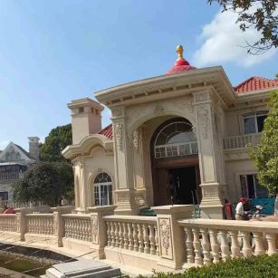 镇江 黄金麻花岗岩欧式别墅