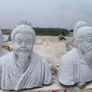 镇江 白麻花岗岩石材人物立体雕刻