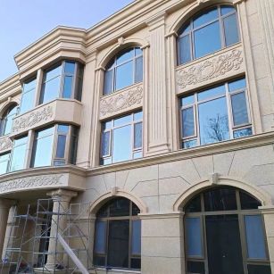 镇江 黄金麻花岗岩别墅外墙干挂