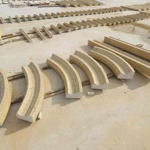 镇江 黄金麻花岗岩别墅线条