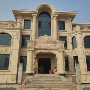 镇江 黄金麻花岗岩别墅外墙干挂