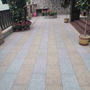 镇江 黄金麻白麻荔枝面庭院铺装展示