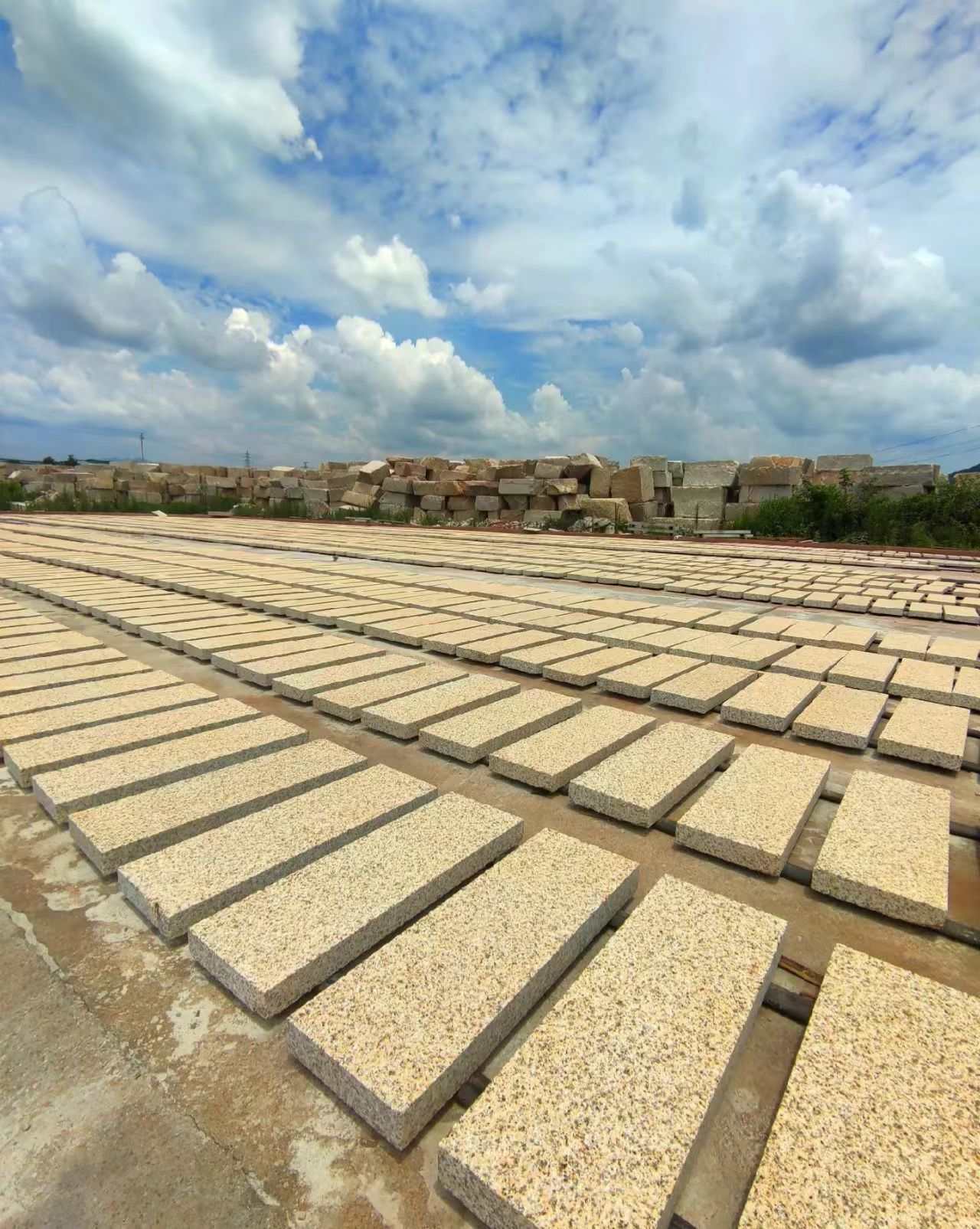 镇江 黄金麻花岗岩荔枝面地铺石防护中